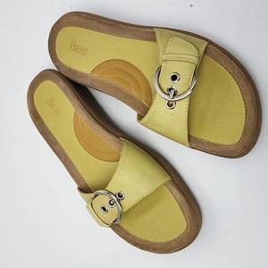 683 Bass Slides Leather Buckle Womens Slip-on Cancun Tan Adjustable Size‎ 8.5M